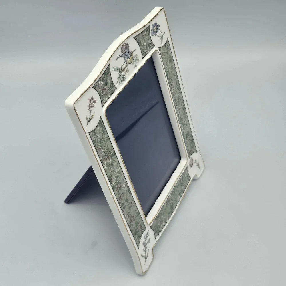 Wedgwood‎ Bone China Hummingbird & Flowers Picture Frame 5x7 Green Mother's Day